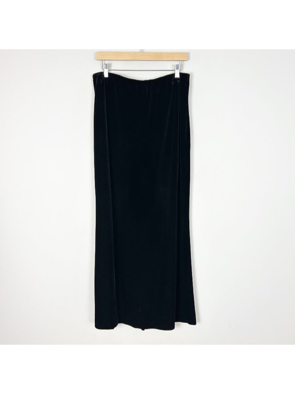 Vtg Alex Evenings Black Velvet Maxi Skirt Party Cocktail Size‎ Medium Women's